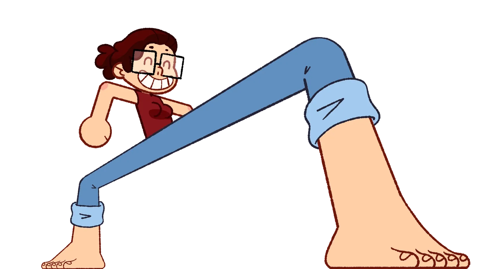 Animated silly walk